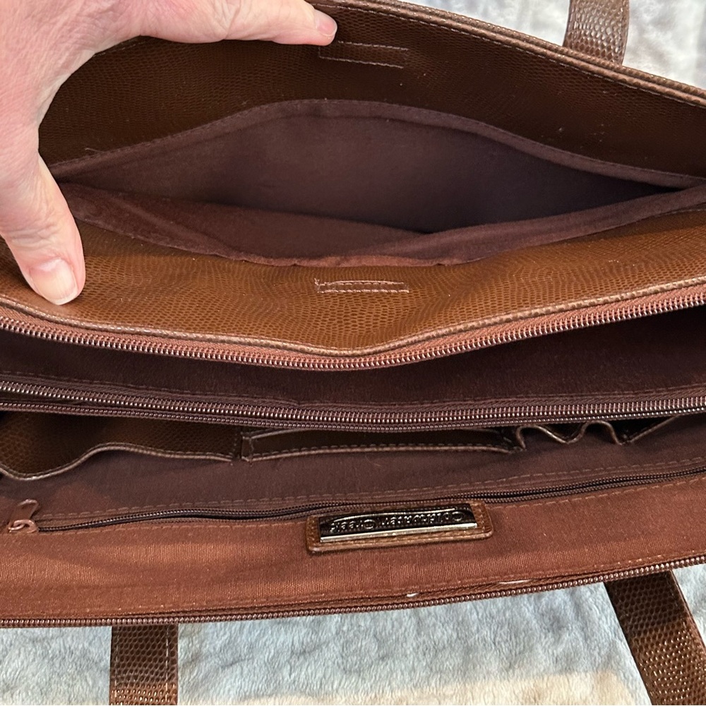 ✨EUC✨Coldwater Creek Brown Pebbled Laptop/ Tablet Travel Bag - Picture 14 of 16